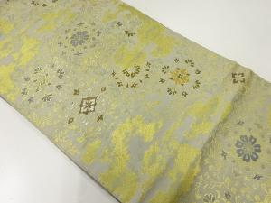 アンティーク 花唐草模様織出し袋帯(材料)